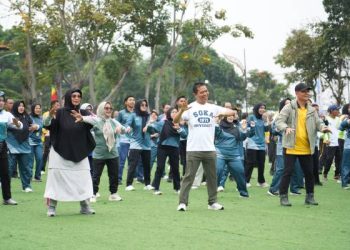 Hari K3 Sedunia, Upakarti Dipadati Peserta Olahraga Bersama