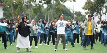 Hari K3 Sedunia, Upakarti Dipadati Peserta Olahraga Bersama