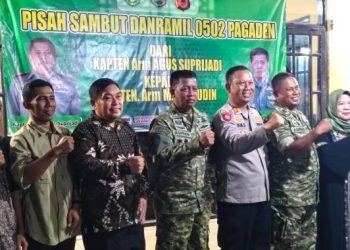 Pisah Sambut Danramil 0502/Pagaden di Mako Polsek Perkuat Soliditas TNI-Polri