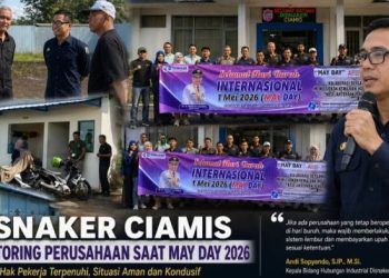 Disnaker Ciamis Monitoring Perusahaan Saat May Day 2026, Pastikan Hak Pekerja Terpenuhi