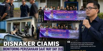 Disnaker Ciamis Monitoring Perusahaan Saat May Day 2026, Pastikan Hak Pekerja Terpenuhi