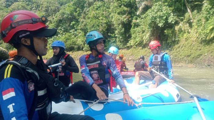 TAGANA Sisir Sungai Citanduy, Dua Perahu Karet Diterjunkan Cari Korban Cirahong