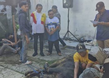 DPD Partai Golkar Garut Potong Empat Ekor Sapi Qurban