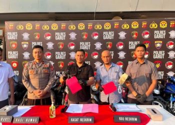 Pelaku Curanmor Berhasil Ditangkap Tim Sancang Polres Garut, Sebanyak 17 Sepeda Motor Berhasil Diamanka