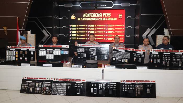 Polres Subang Ungkap 32 Kasus Narkoba , 33 Tersangka Diamankan