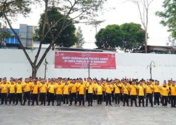 Polres Garut Gelar Bakti Kebersihan di Situ Bagendit Dalam Rangka Menyambut Hari Bhayangkara ke-80 Tahun 2026