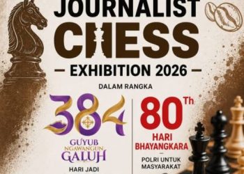 Journalist Chess Exhibition 2026 Digelar, Empat Organisasi Wartawan Ciamis Bersatu di Atas Papan Catur