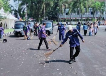 Dari Disbudpora Hingga Pendopo Pasukan Ungu Kawal Kebersihan Galuh Ethnic Carnival 2026 di Ciamis