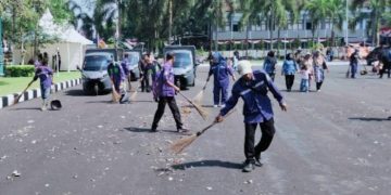 Dari Disbudpora Hingga Pendopo Pasukan Ungu Kawal Kebersihan Galuh Ethnic Carnival 2026 di Ciamis