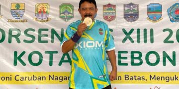 Tenis Meja Eselon Tambah Pundi Medali Ciamis, Dian Budiyana dan dr. Yoyo Raih Perunggu di PORSENITAS XIII