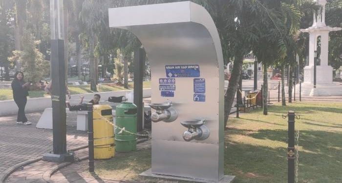 Tak Hanya Tambah Titik, Perumdam Tirta Galuh Ubah Desain Kran Air Siap Minum di Alun-alun Lebih Ramah Anak