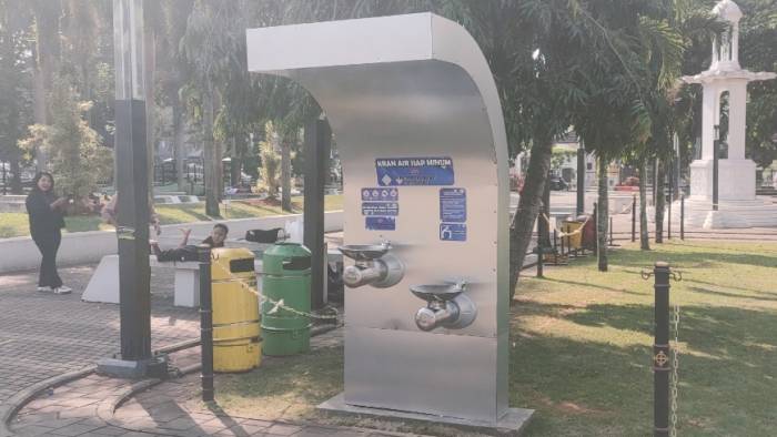 Tak Hanya Tambah Titik, Perumdam Tirta Galuh Ubah Desain Kran Air Siap Minum di Alun-alun Lebih Ramah Anak
