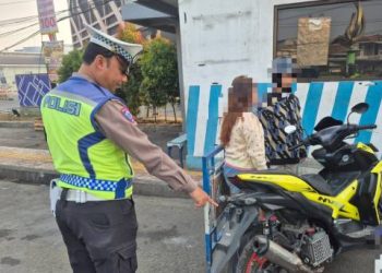 Satlantas Polres Garut Rutin Tertibkan Pengguna Knalpot Tidak Sesuai Spesifikasi Teknis