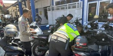 40 Knalpot Brong Motor Roda Dua Yang Digunakan Pelajar Berhasil Diamankan Polsek Tarogong Kidul