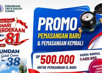 Promo HUT ke-38, PERUMDAM Tirta Galuh Ciamis Beri Diskon Besar Sambungan Baru Air Bersih