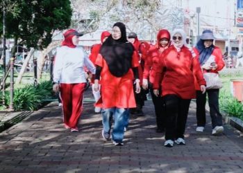 Semarakkan HUT RI ke-81 Jalan Sehat hingga Evaluasi, TP PKK Ciamis Makin Solid