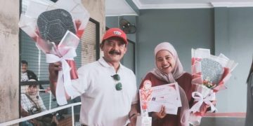 Tak Hanya Dukungan, Disbudpora Ciamis Turun Bertanding dan Raih Juara di Turnamen Perdana Yard Pickleball