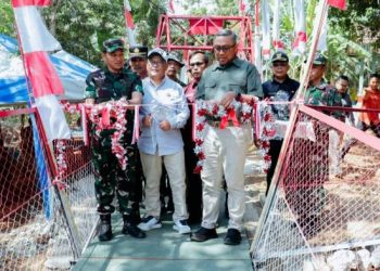 Diresmikan! Jembatan Perintis Garuda Pangkas Akses Warga Sidaharja-Kutawaringin