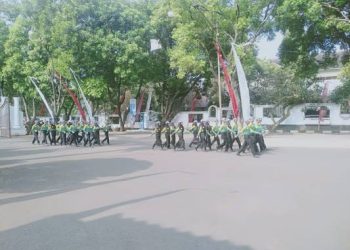 Puluhan Pelajar Garut Latihan Paskibra Sambut HUT Pramuka