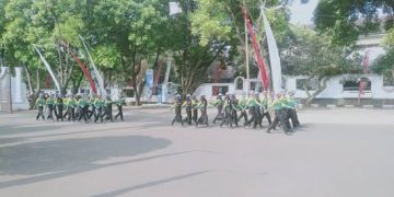 Puluhan Pelajar Garut Latihan Paskibra Sambut HUT Pramuka