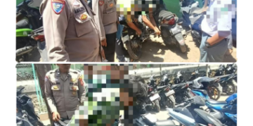 Jajaran Polsek Leles Amankan 10 Knalpot Brong dari Pelajar di Kabupaten Garut