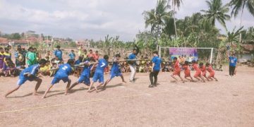 Hadang hingga Egrang, 549 Siswa SD Ciamis Adu Ketangkasan di Lapang Cigorowong