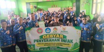 Puluhan SDN dan Swasta di Katapang Kabupaten Bandung Serahkan Infak ke BAZNAS