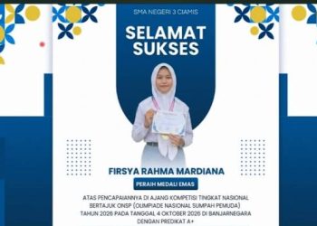 Firsya Rahma Mardiana, Siswi SMAN 3 Ciamis, Raih Emas ONSP 2026