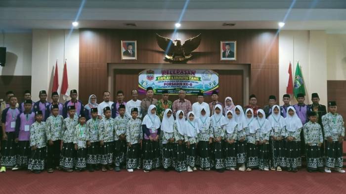 Sekda Andang Lepas Kafilah Porsadin, Ciamis Pasang Target Juara Umum