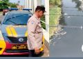 Polisi Cek Kondisi Sungai Cilamaya, Antisipasi Dampak Air Berwarna Hitam dan Berbusa