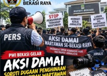 PWI Bekasi Raya Gelar Aksi Damai, Soroti Dugaan Penghinaan dan Pengusiran Wartawan